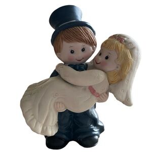Vintage Russ Berrie & Co ‘Over the Threshold’ Child Bride and Groom Figurine